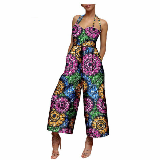 African Women's Sleeveless Cotton Jumpsuit