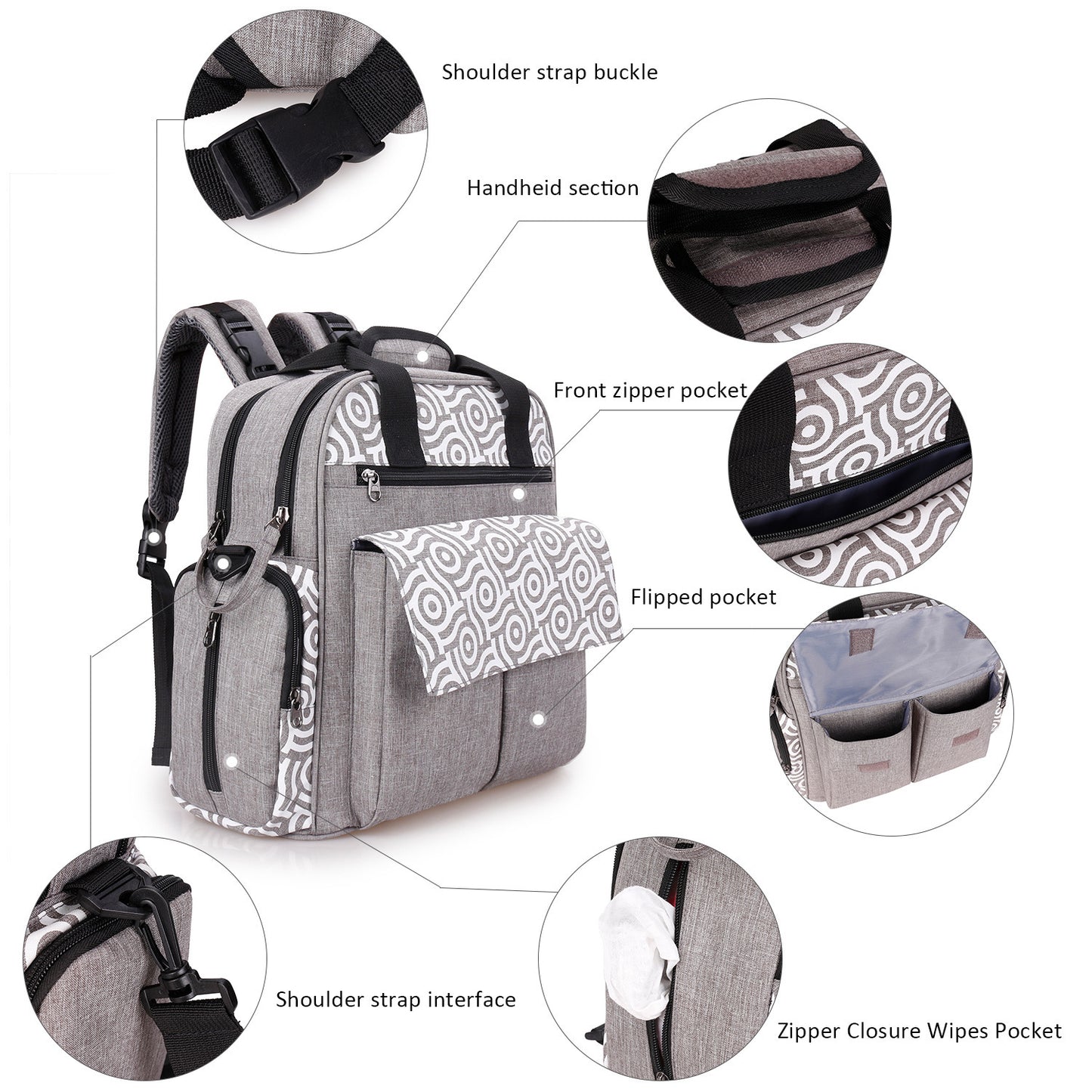 The New Double-shoulder Diagonal Handbag Large Capacity