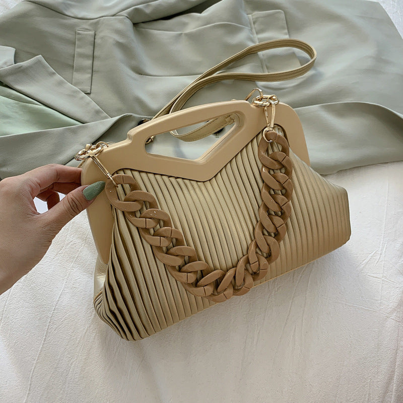 Thick Chain Stripe Crossbody Bag