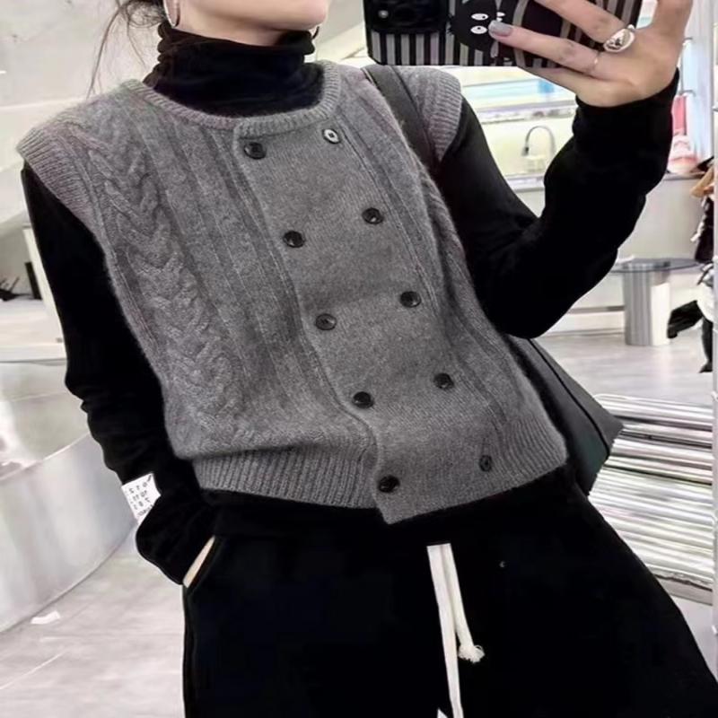 Chinese Style Sweater Vest Cardigan Women