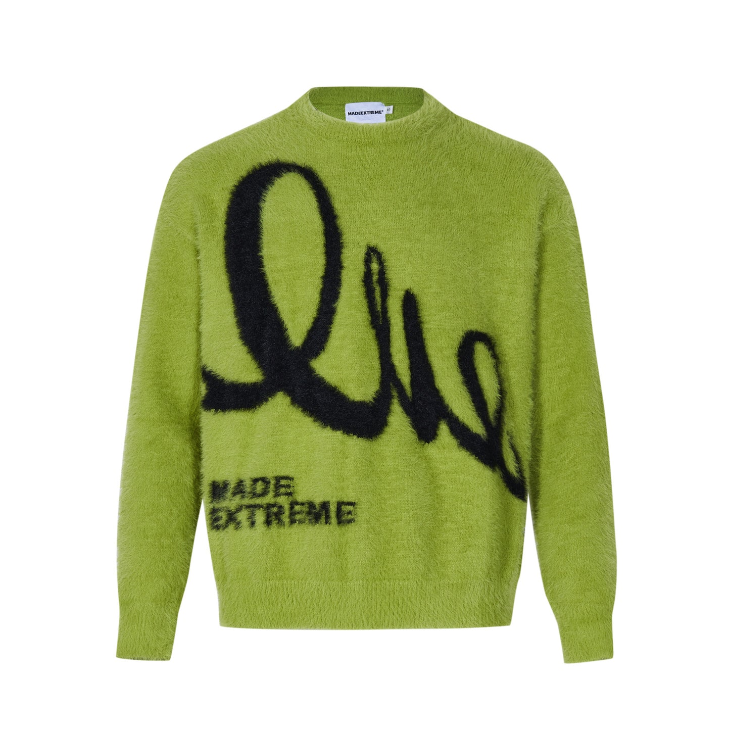 American Retro Alphabet Jacquard Mohair Sweater