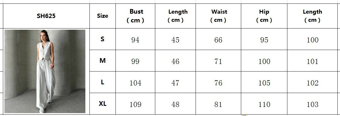 Fashion Casual Summer Women's Sleeveless Vest Lace-up Trousers Two-piece Set