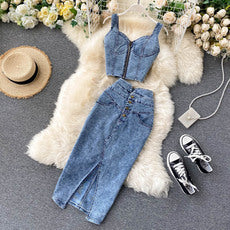 Two Piece Lace Up Top Hollowed Out Knit Wide Leg Pants Set