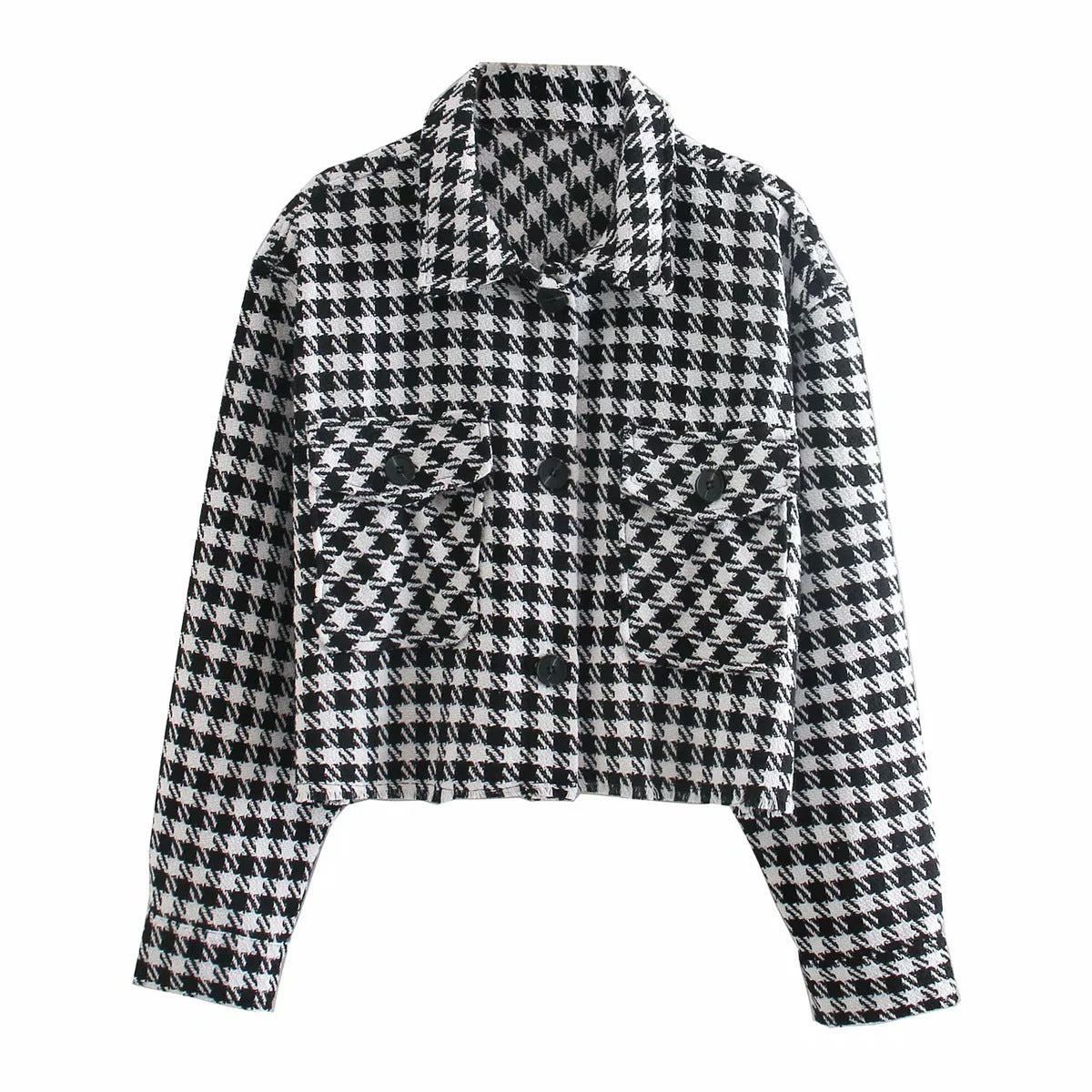 Women's loose plaid shirt in autumn and winter