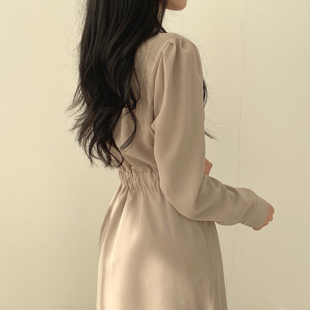 Waist Slimming Mid-length Dress