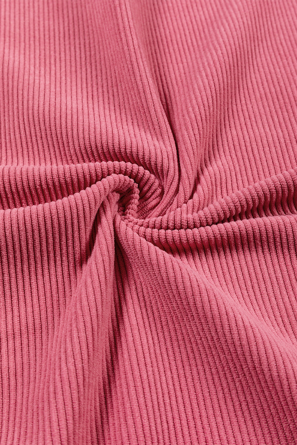 Sudadera extragrande con cordón de canalé en rosa fresa