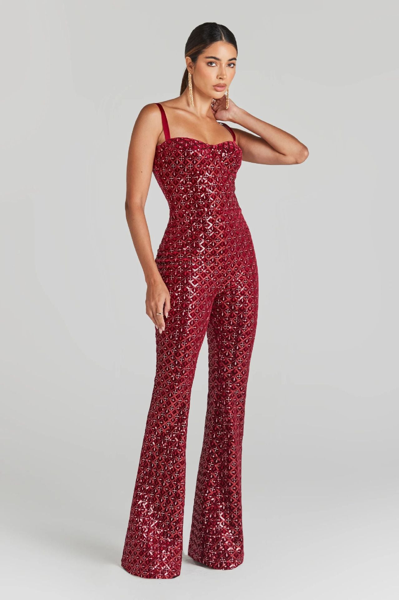 Fashion Women's Sequin Sling Tube Top Jumpsuit