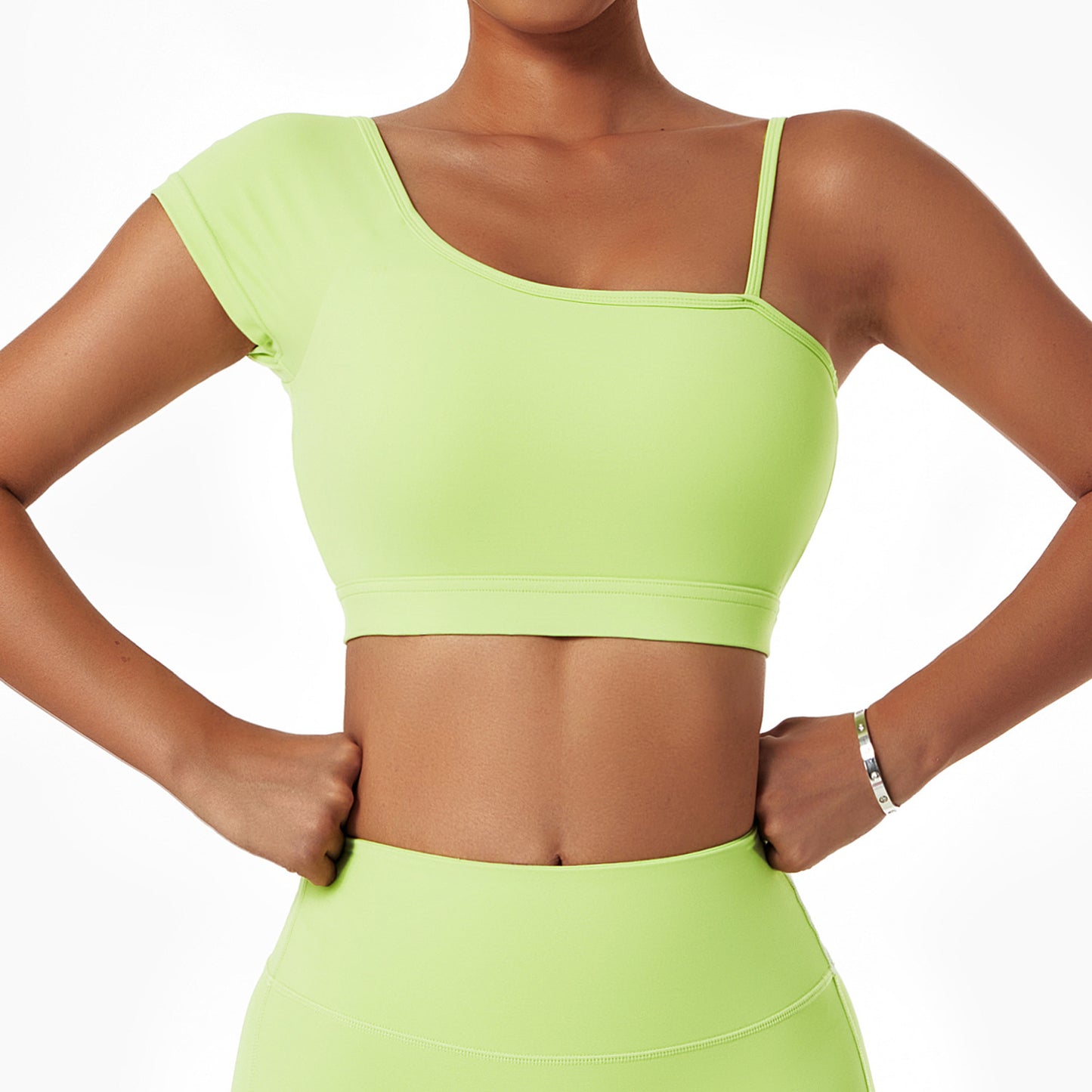 Costume de Yoga pour femmes, vêtements de course et de cyclisme, soutien-gorge de sport à épaules dénudées, collants d'entraînement de gymnastique