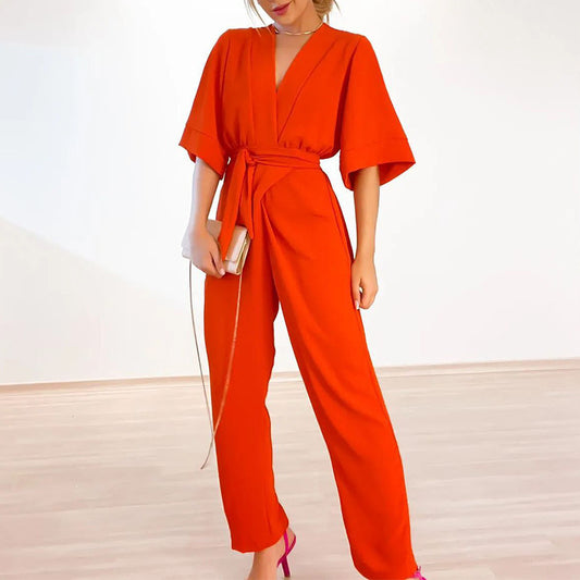 Fashion Casual Jumpsuit Straight Tube