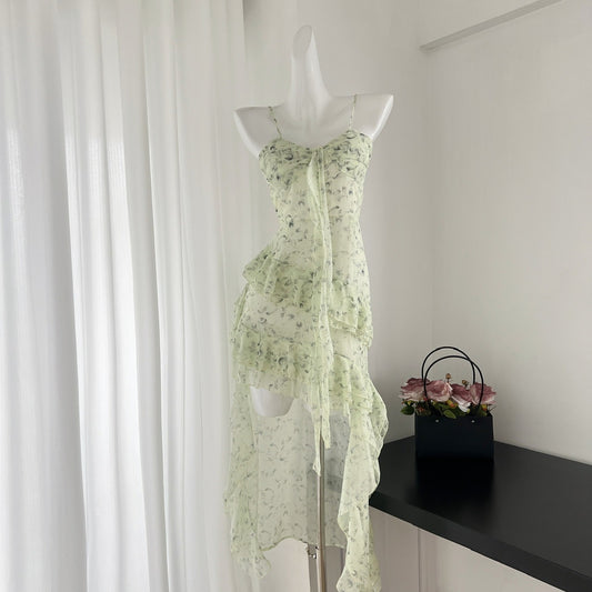 Robe florale d'été à bretelles pour femmes