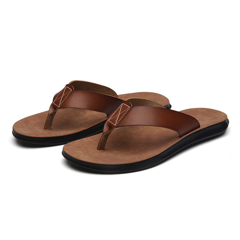 Casual Outdoor Breathable Slippers Cross-border Plus Size Soft Bottom Flip-flops Beach Shoes