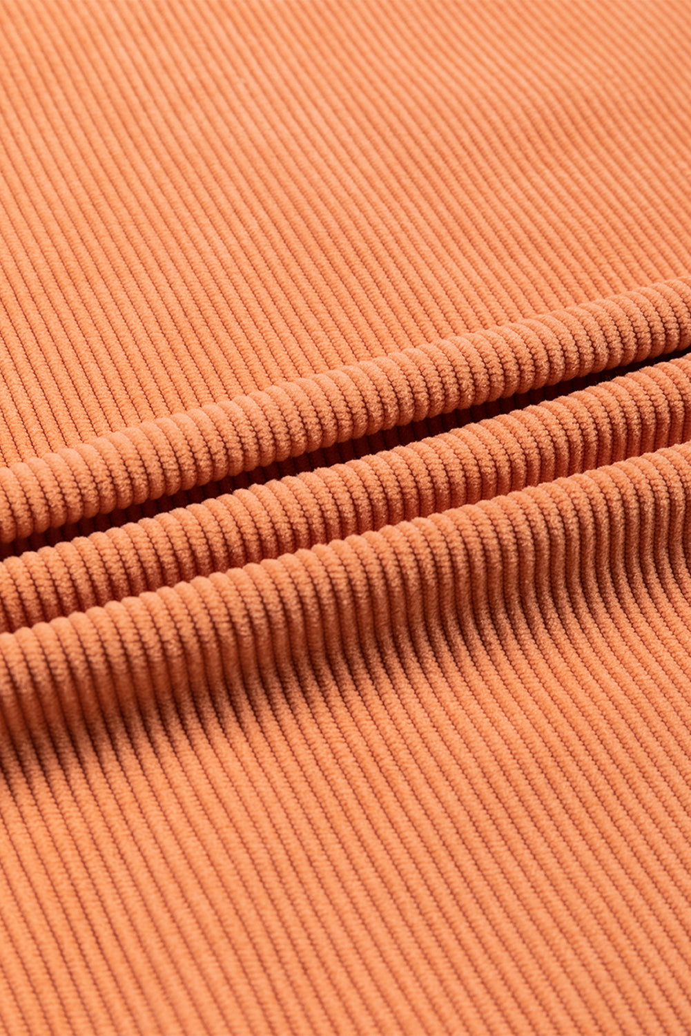 Sudadera extragrande con cordón de canalé naranja