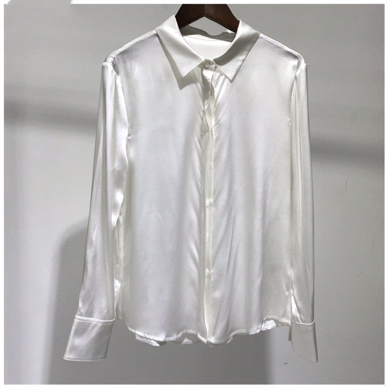 Women's High-end All-match Satin Silk Shirt