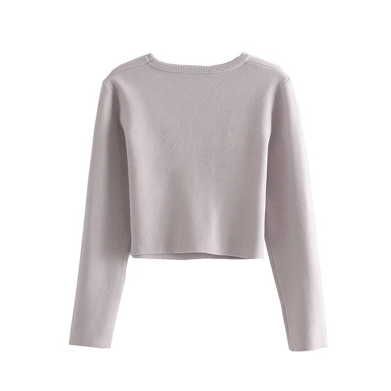 Women's hollow knit sweater