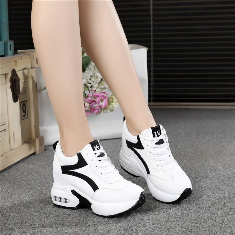 Women's Sports Height Increasing Insole Wedge Platform Shoes