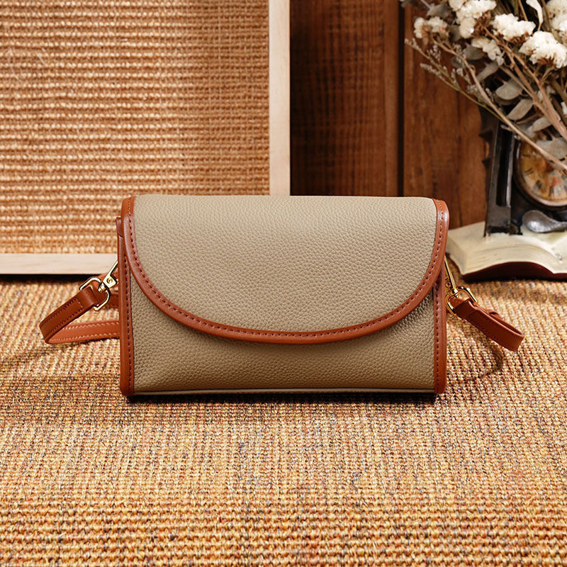 Fashionable Stylish Contrast Color Niche Style Crossbody Bag