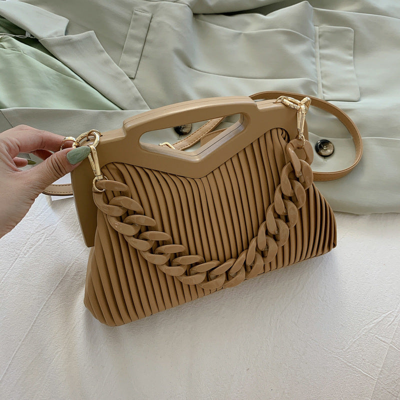 Thick Chain Stripe Crossbody Bag