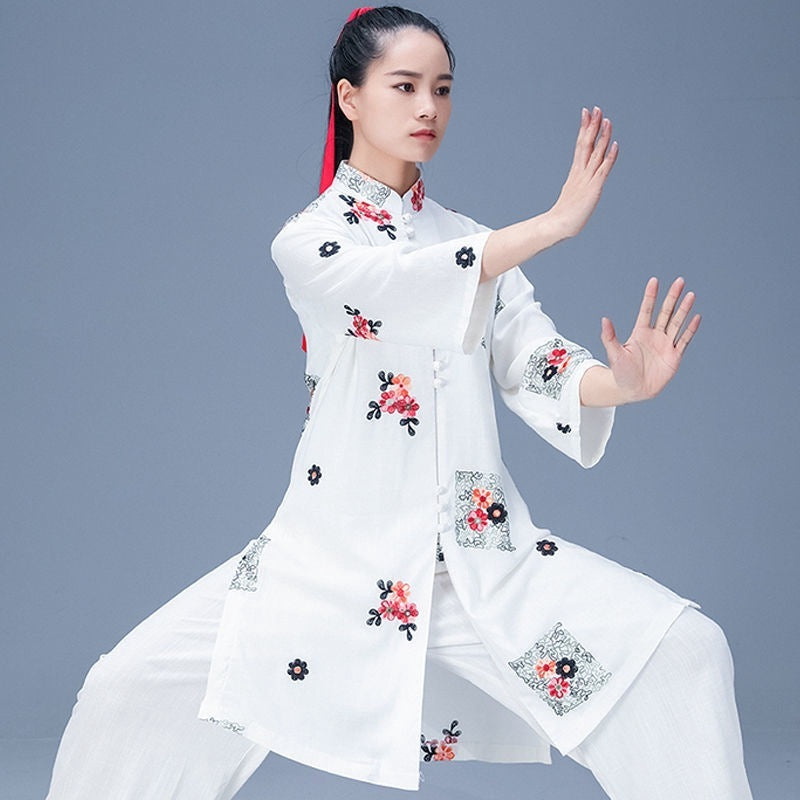 Tai Ji Suit Women's Chinese Martial Arts Practice Retro Tang Suit Top