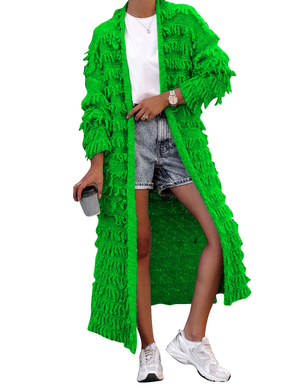 Women's Clothing Tassel Knitted Coat