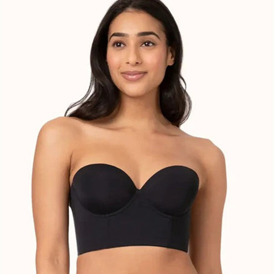 Haut tube dos nu avec soutien-gorge à bretelles