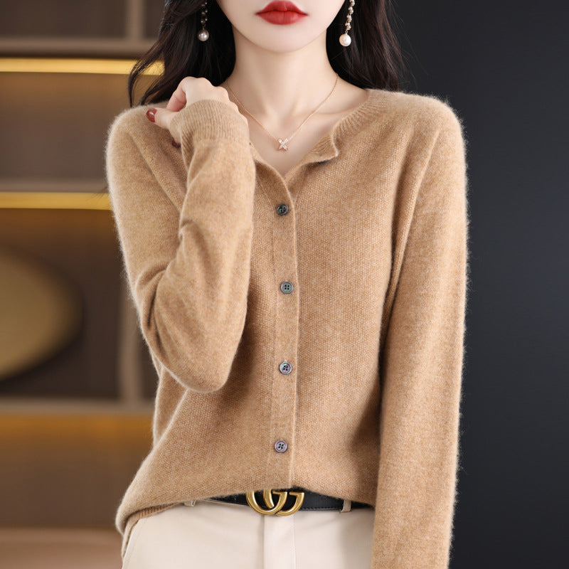 Autumn And Winter Bottoming Round Neck Long Sleeve Loose Top