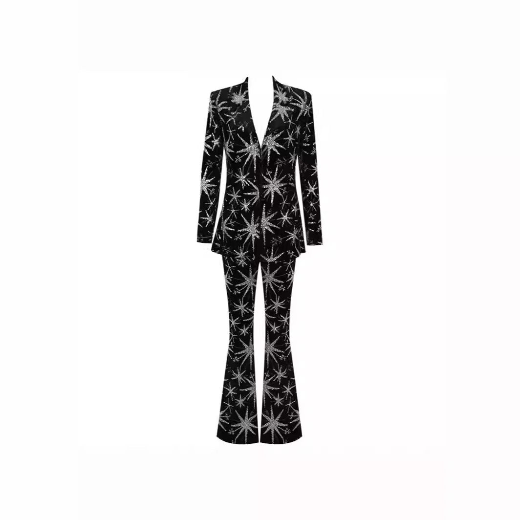 Fashion Women's Suit Starfish Long Three-piece Suit