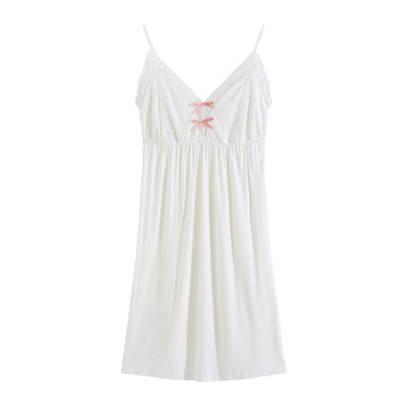 Women's French Retro Sweet Spaghetti-strap Nightdress