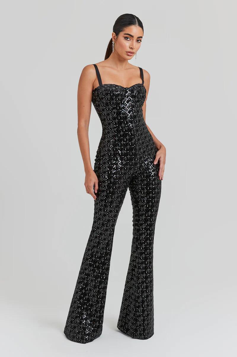 Fashion Women's Sequin Sling Tube Top Jumpsuit