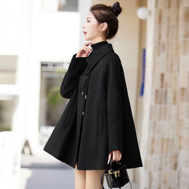 Women's Fashion Retro Loose Woolen Coat