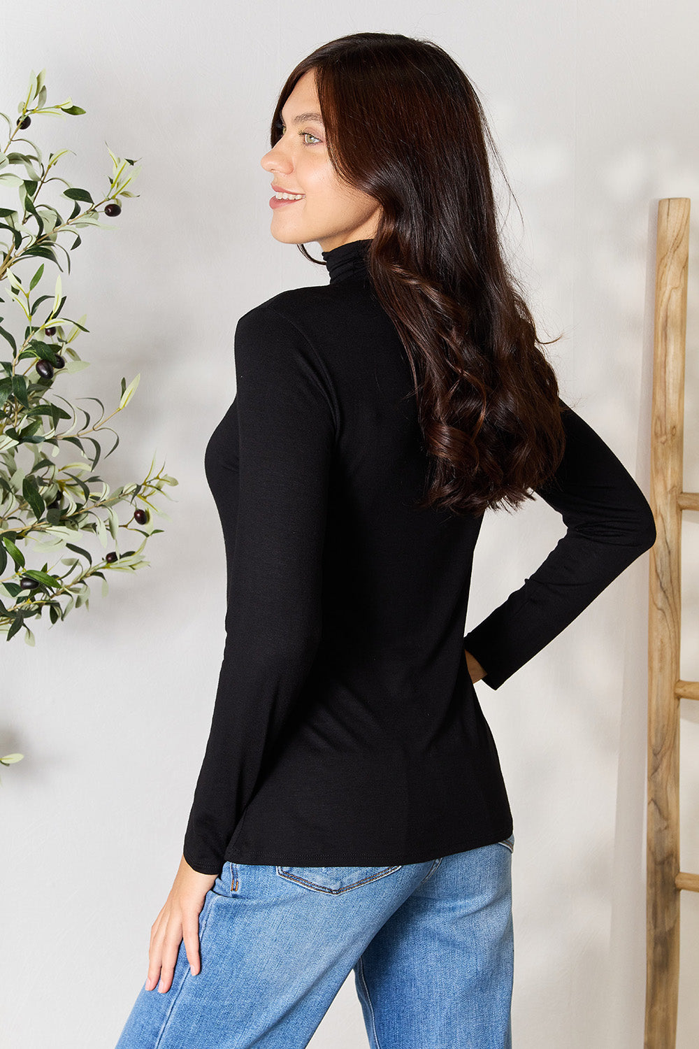 BOMBOM Blusa de manga larga con cuello alto