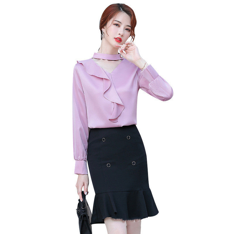 Women's Stand-collar Fashion Pullover Shirt