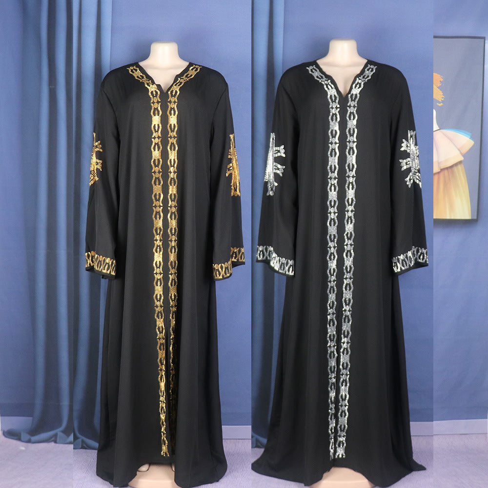 Ethnic Style Plus Size Dress Middle East Muslim Style Robe