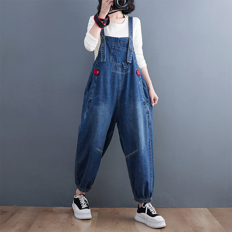 Women's Autumn Plus Size Denim Overalls