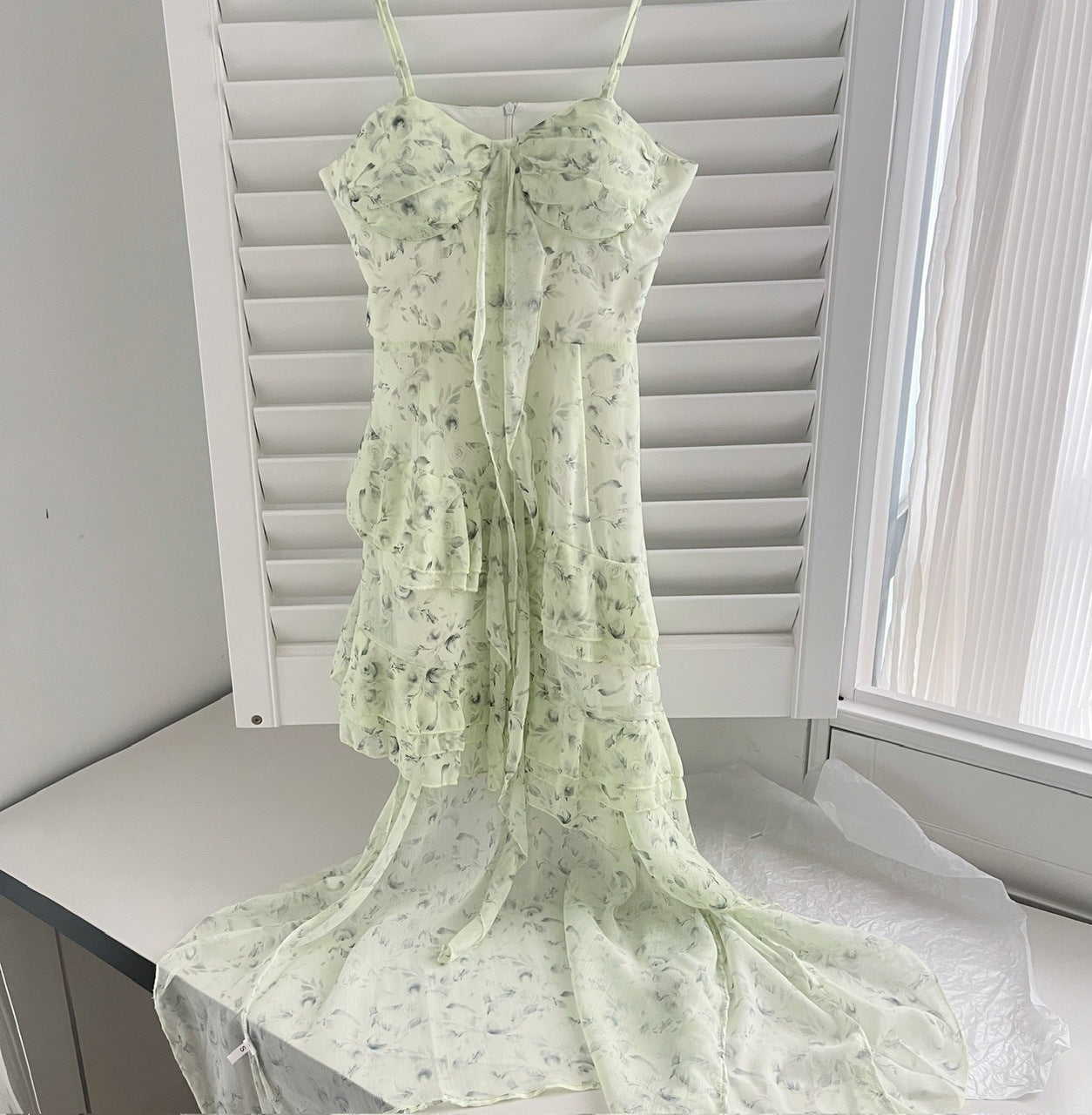 Robe florale d'été à bretelles pour femmes