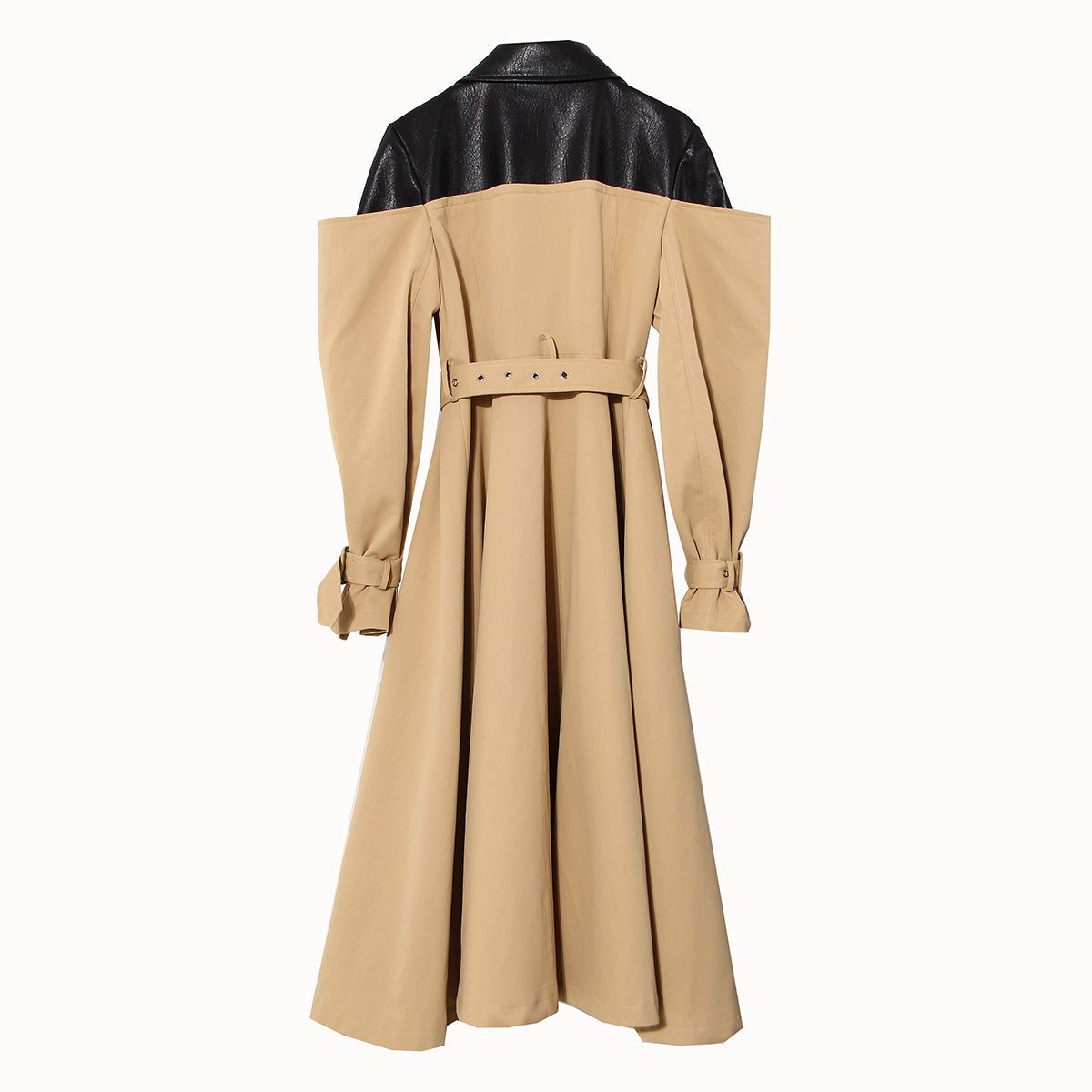 Manteau croisé au-dessus du genou pour femme