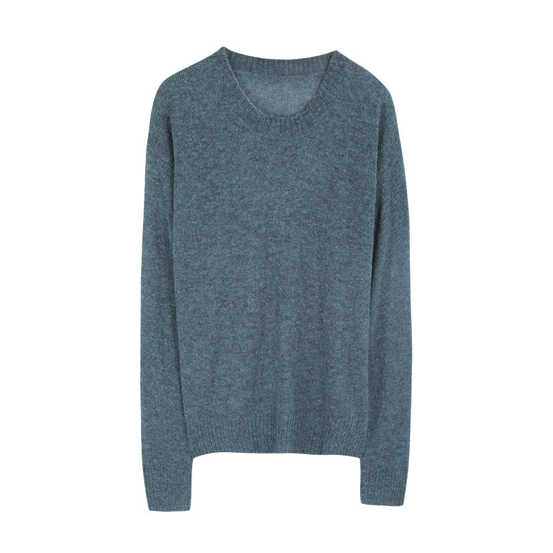 Pull en laine simple pour femme Mohair tricoté en vrac