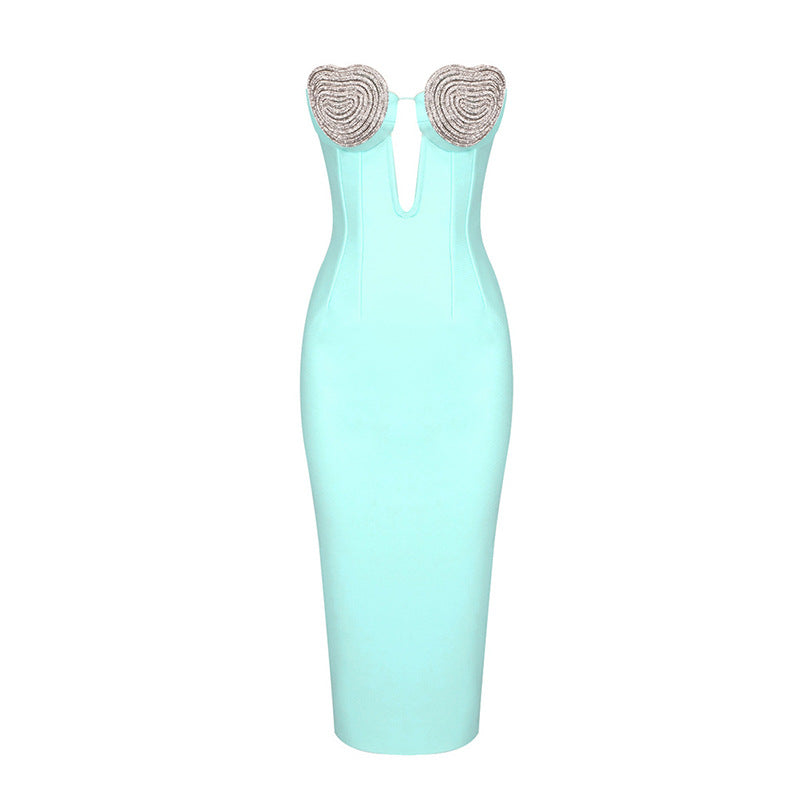 Women's Tube Top Hollow Dress