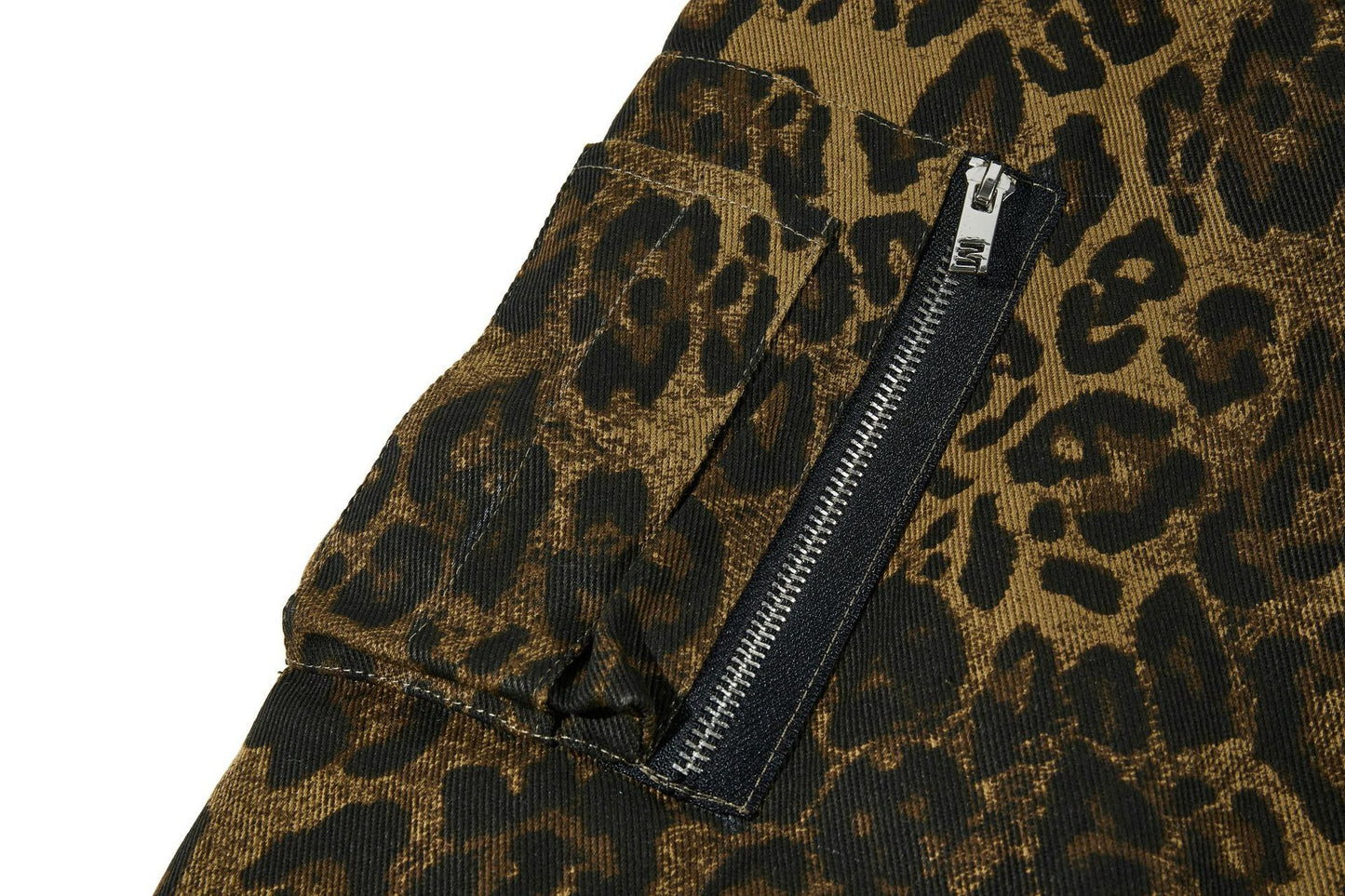 American Vintage Leopard Print Sets Winter Thickened Hooded Jacket