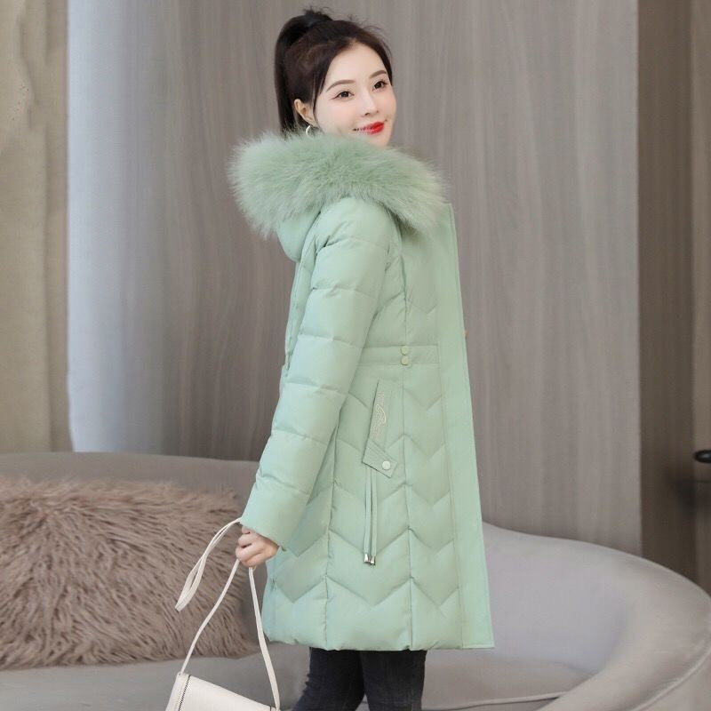 Women's Mid-length Down Cotton-padded Jacket