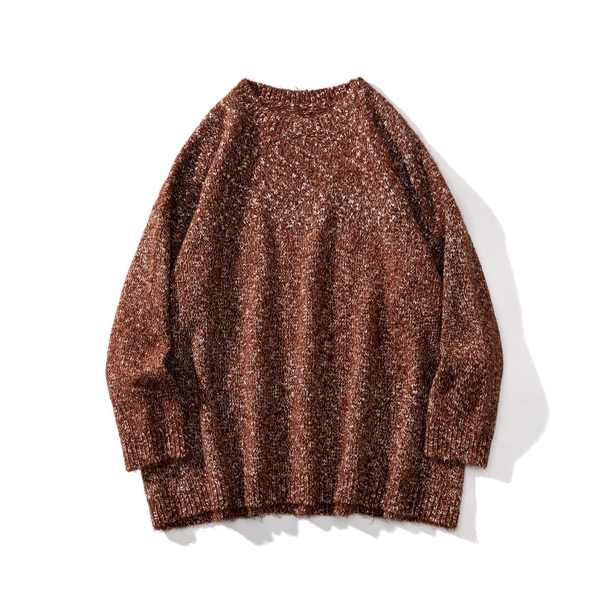 Thick Round Neck Base Knitting Gold Thread Woven Sweater