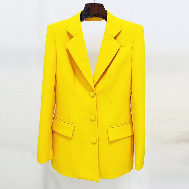 Blazer mi-long personnalisé à la mode pour femme