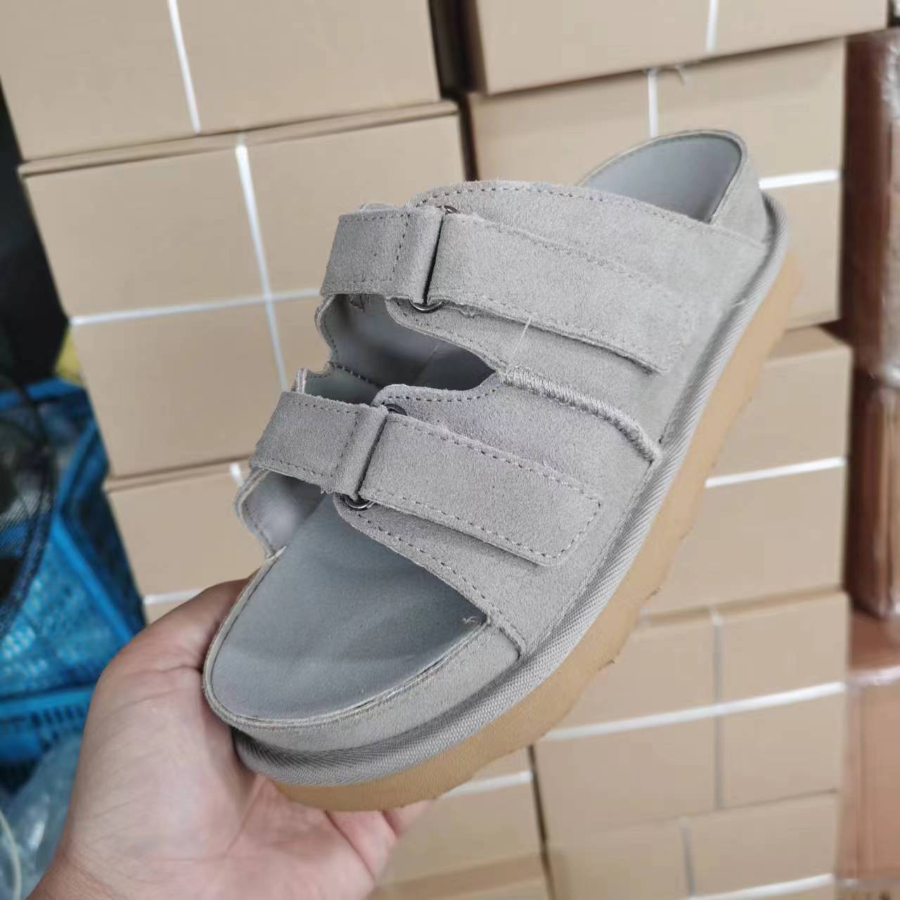 Thick Bottom Velcro Buckle Platform Shoes