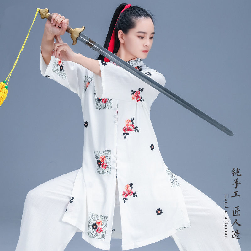 Tai Ji Suit Women's Chinese Martial Arts Practice Retro Tang Suit Top