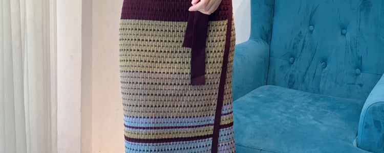 Robe en tricot mince à la mode pour femmes