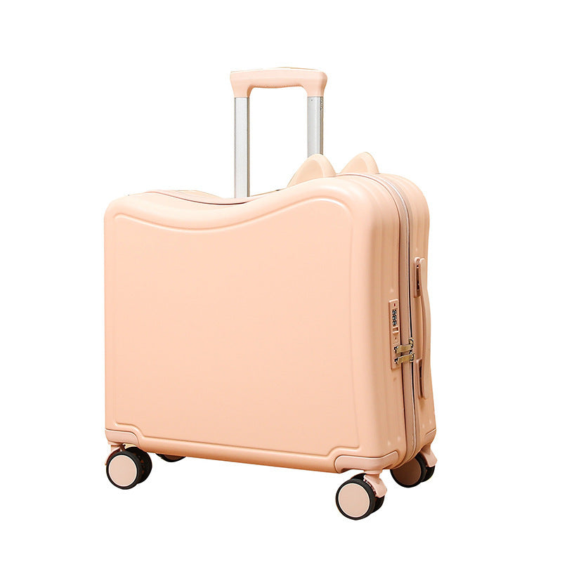 Children's Luggage Riding Trolley Case Mute Universal Wheel Boarding Bag