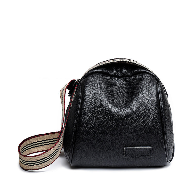 Female Shell Top Layer Cowhide One-shoulder Messenger Bag