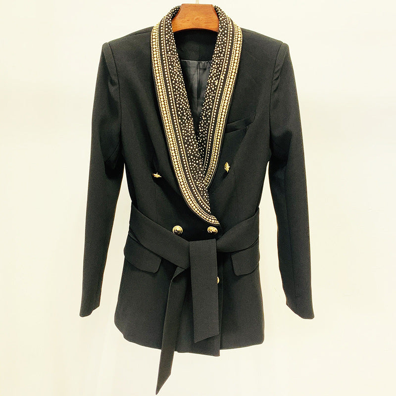 Blazer mi-long personnalisé à la mode pour femme