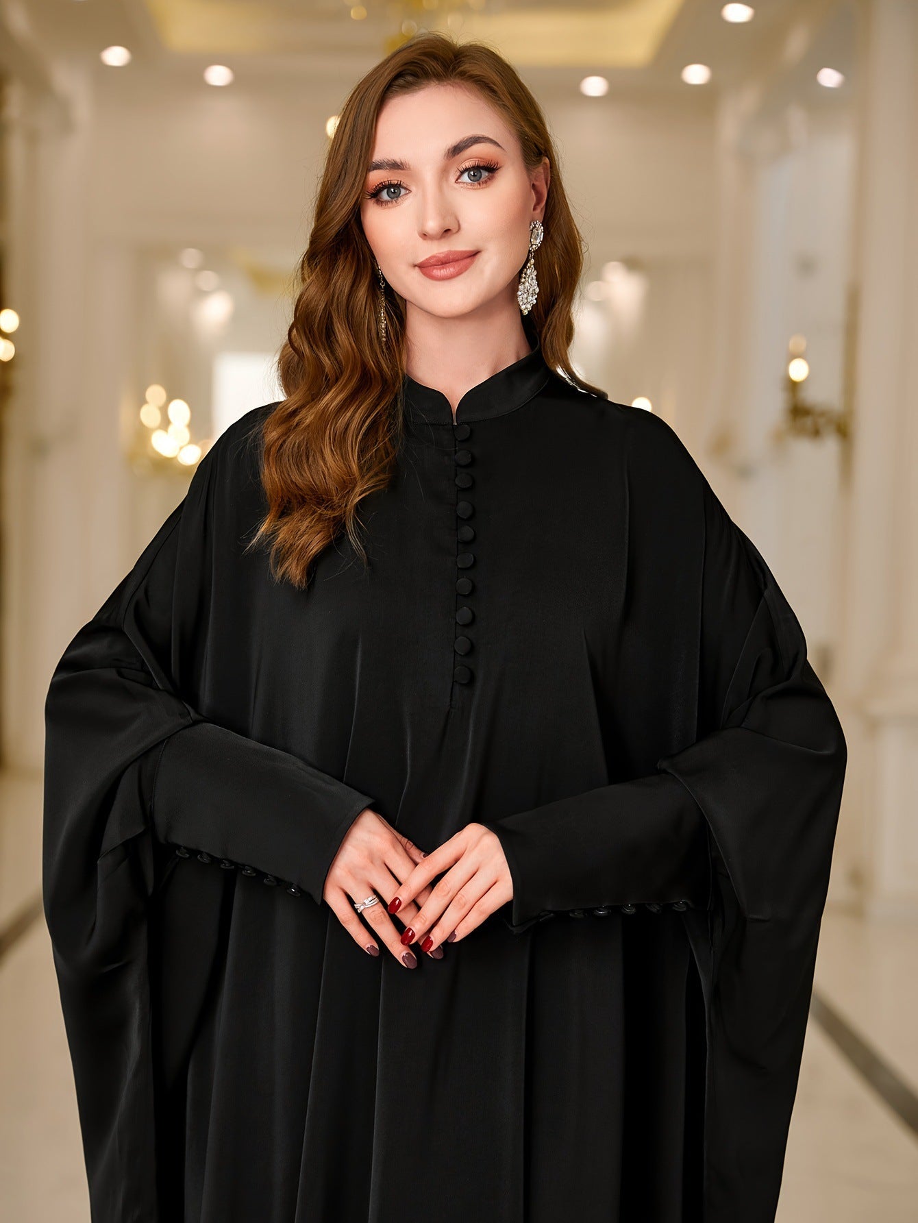 Women's Fashion Robe Batwing Sleeve Dress