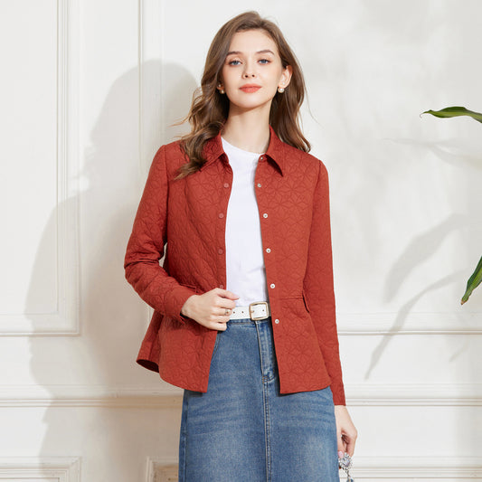 Veste matelassée en coton simple à la mode pour femme