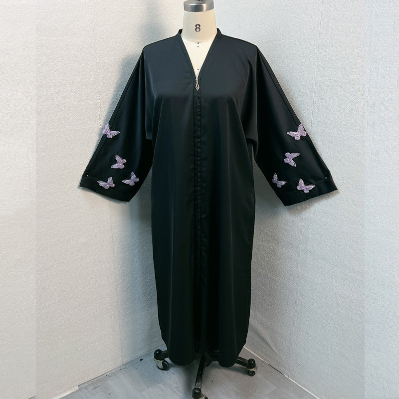 Women's Embroidered Elegant Cardigan Robe